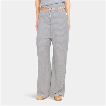 Mads Nørgaard Stripe Verona Pants Black/Vanilla Ice